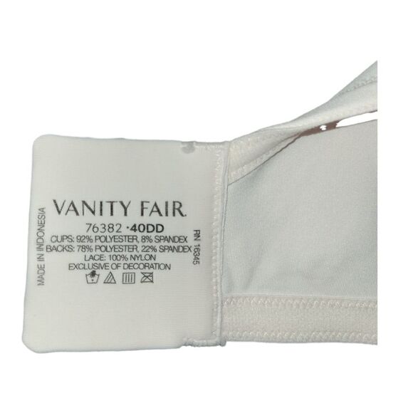 NWOT Vanity Fair Beauty Back Back Smoother Lace Full-Figure Bra PALE Pink 40DD - Picture 9 of 9